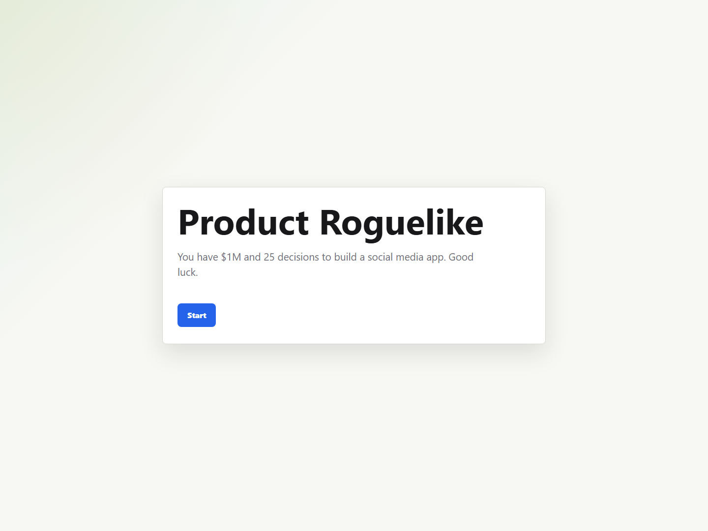 Product Roguelike